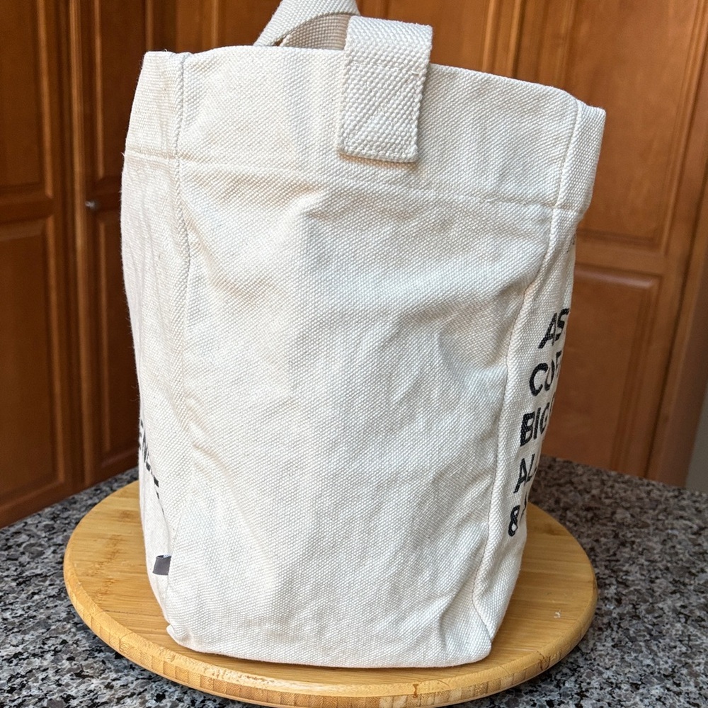 Figs Cream Canvas Tote with Black Text - Picture 4 of 10